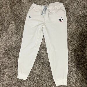 Men's L FIGS Limited Edition Team USA Tansen Jogger Scrub Pants, Paralympic Logo